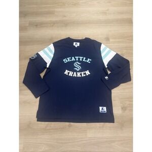Seattle Kraken Starter NHL Hockey Jersey Long Sleeve Shirt Men's XXL Embroidered